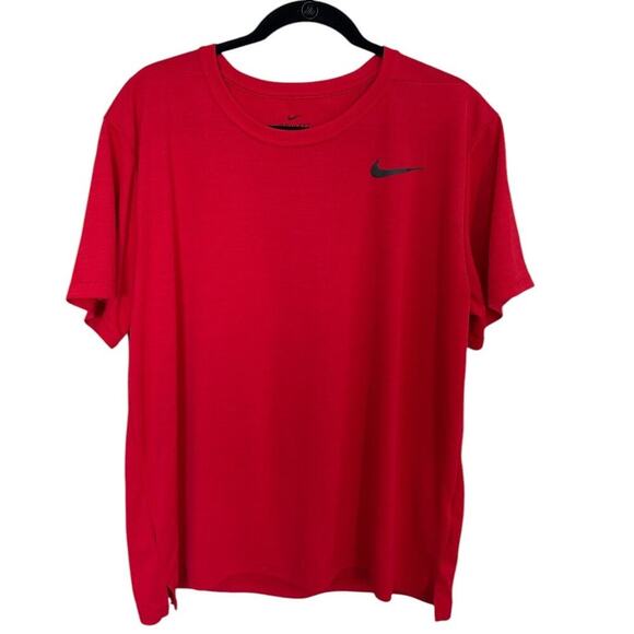 NIKE Men's Dri-Fit Superset Breathe Training T-shirt Red Size XL AJ8021 Tee Dry - Picture 2 of 9